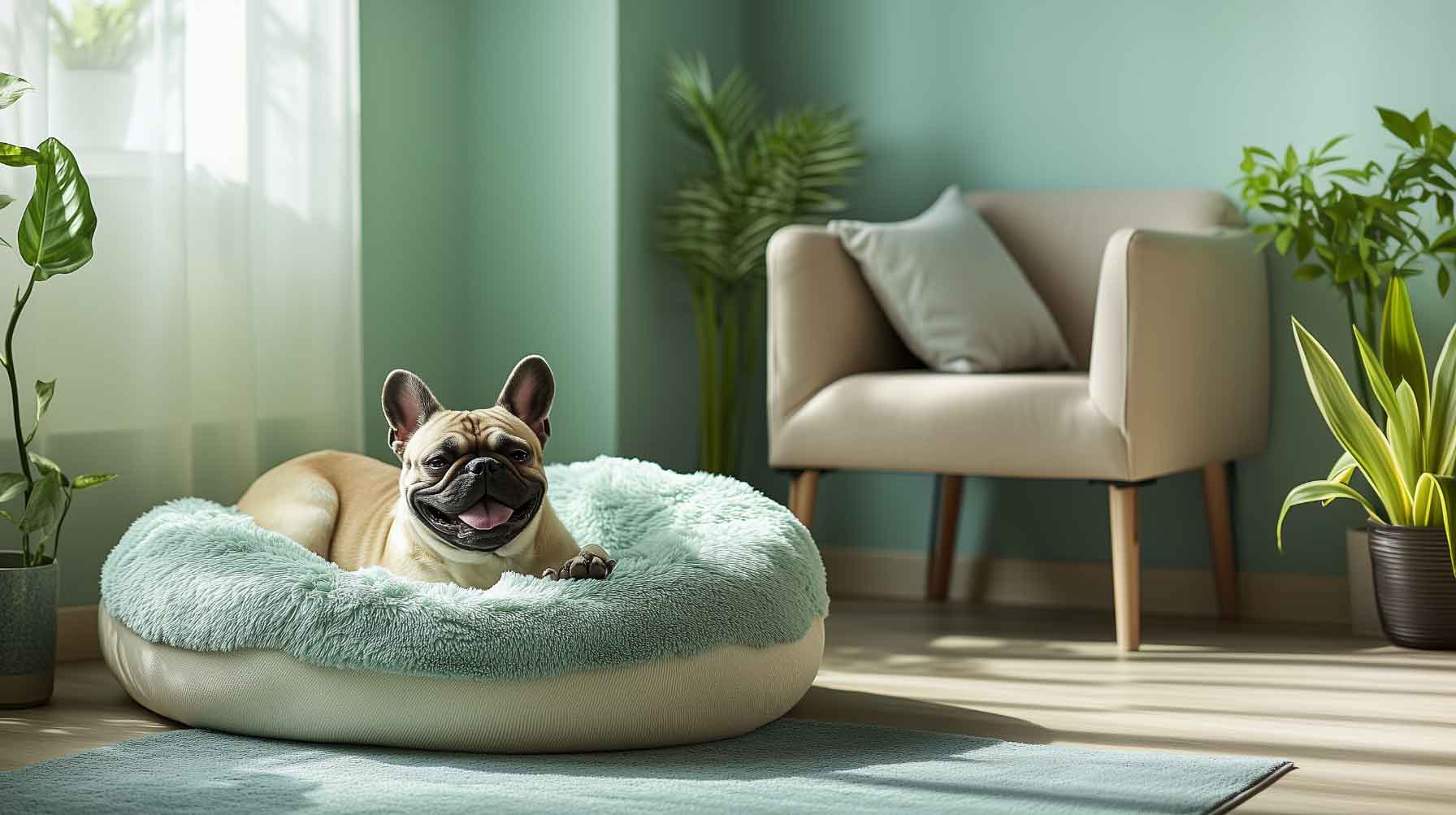 Bagel Dog Bed With Removable Cover