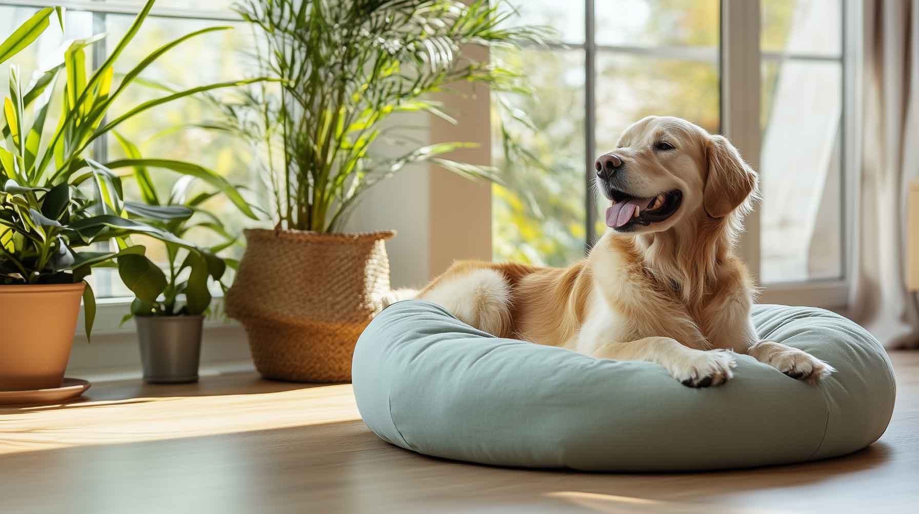 Calming Dog Bed with Removable Cover