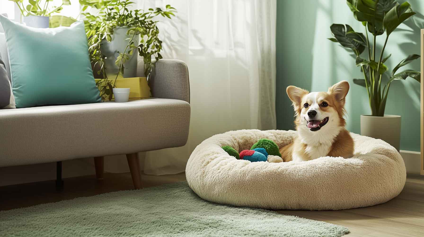 Large Donut Dog Bed with Removable Cover