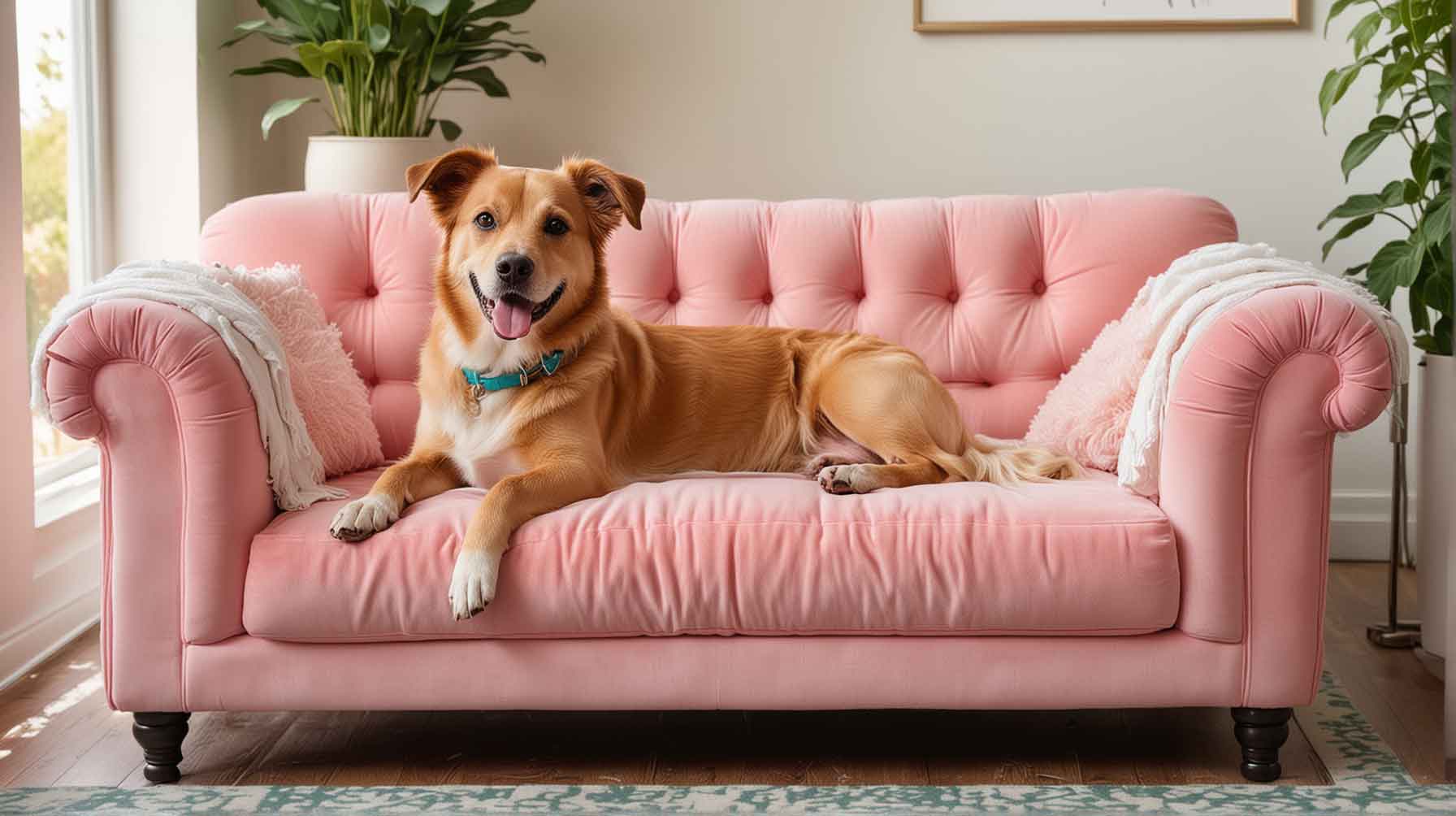 Pink Dog Sofa